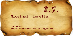 Micsinai Fiorella névjegykártya
